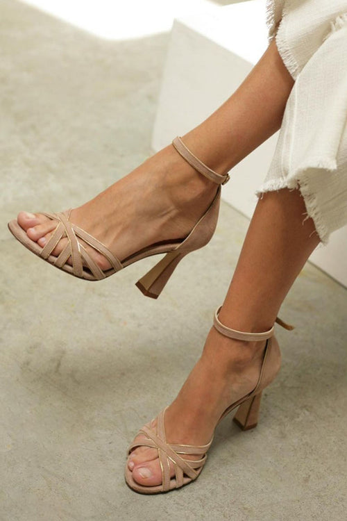 Sandales Femme | Talon Bas Confortable | Coupe Ouverte | Style Patchwork Été