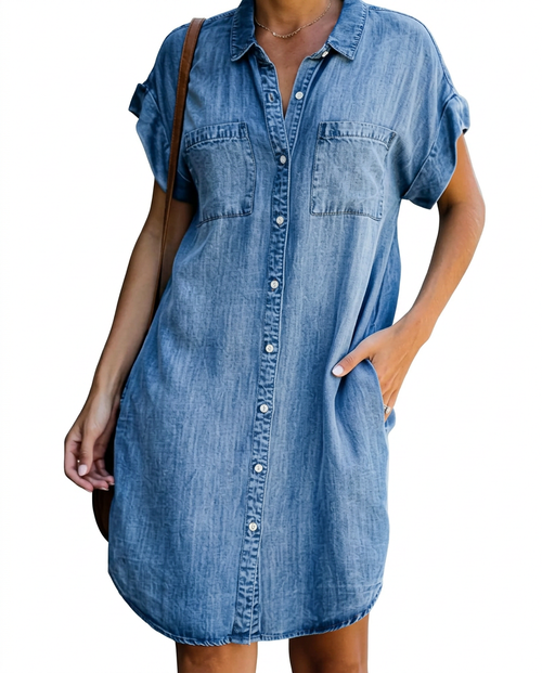 Suzanne | Robe chemise à boutons