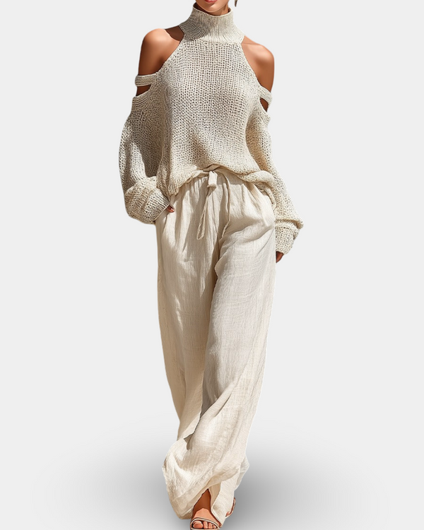 Camile | Ensemble à la mode en tricot et pantalon