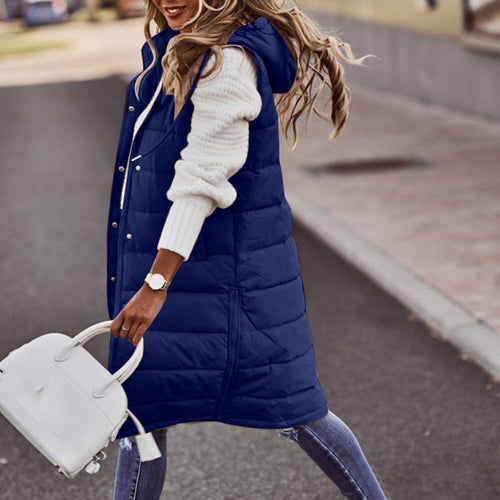 Wednesday | Gilet long chaud pour l’hiver pour femme