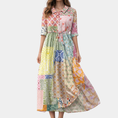 Juliette | Robe patchwork artistique