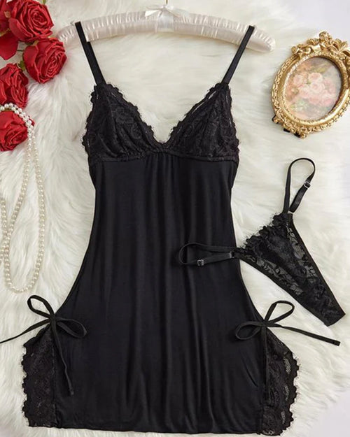 Lingerie Sexy Profond Décolleté En V