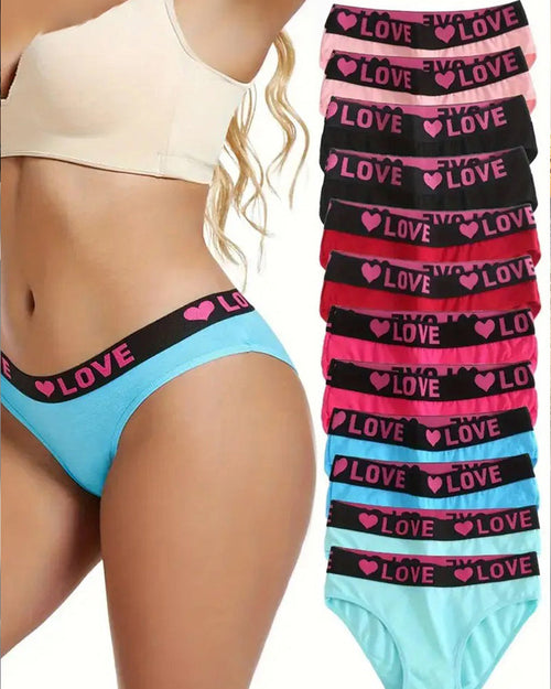 Culotte Imprimé Cœur Taille Basse