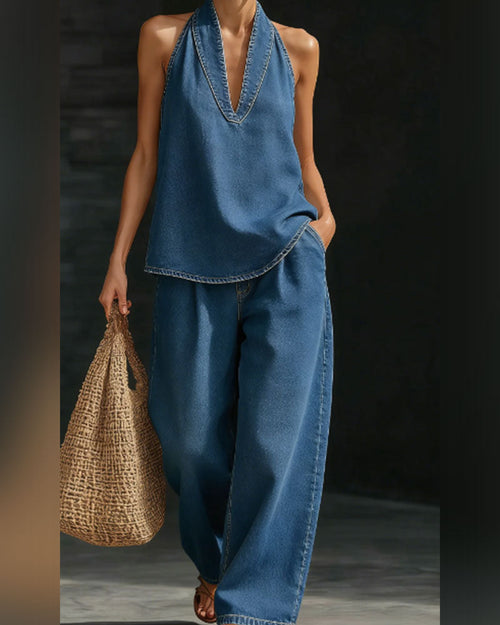 Set Mode Col Halter Jean